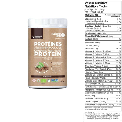 Nature Zen Essentials - Organic Plant-Based Protein Powder - Coffee