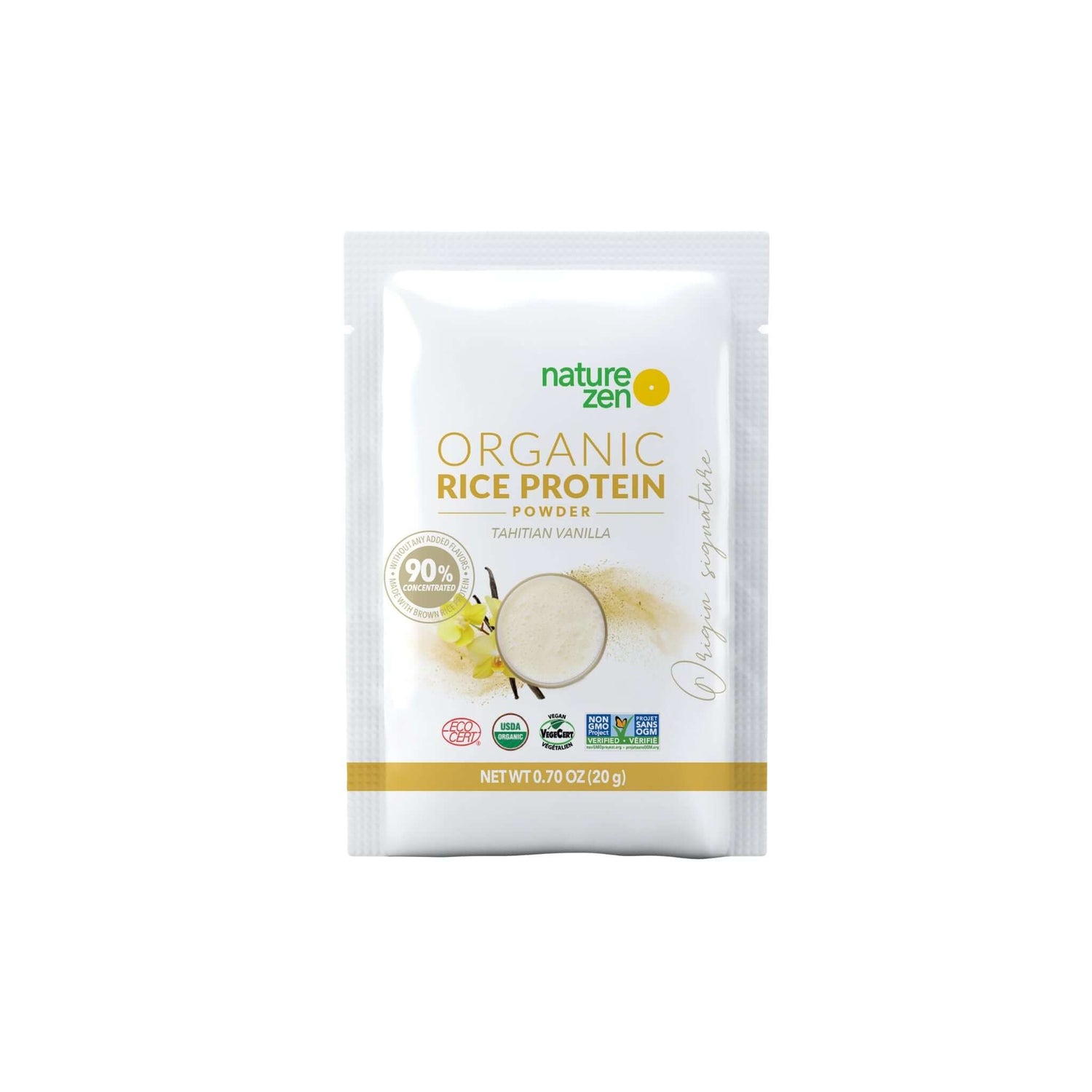 Nature Zen Origin - Organic Rice Protein Powder - Tahitian Vanilla (mockup)