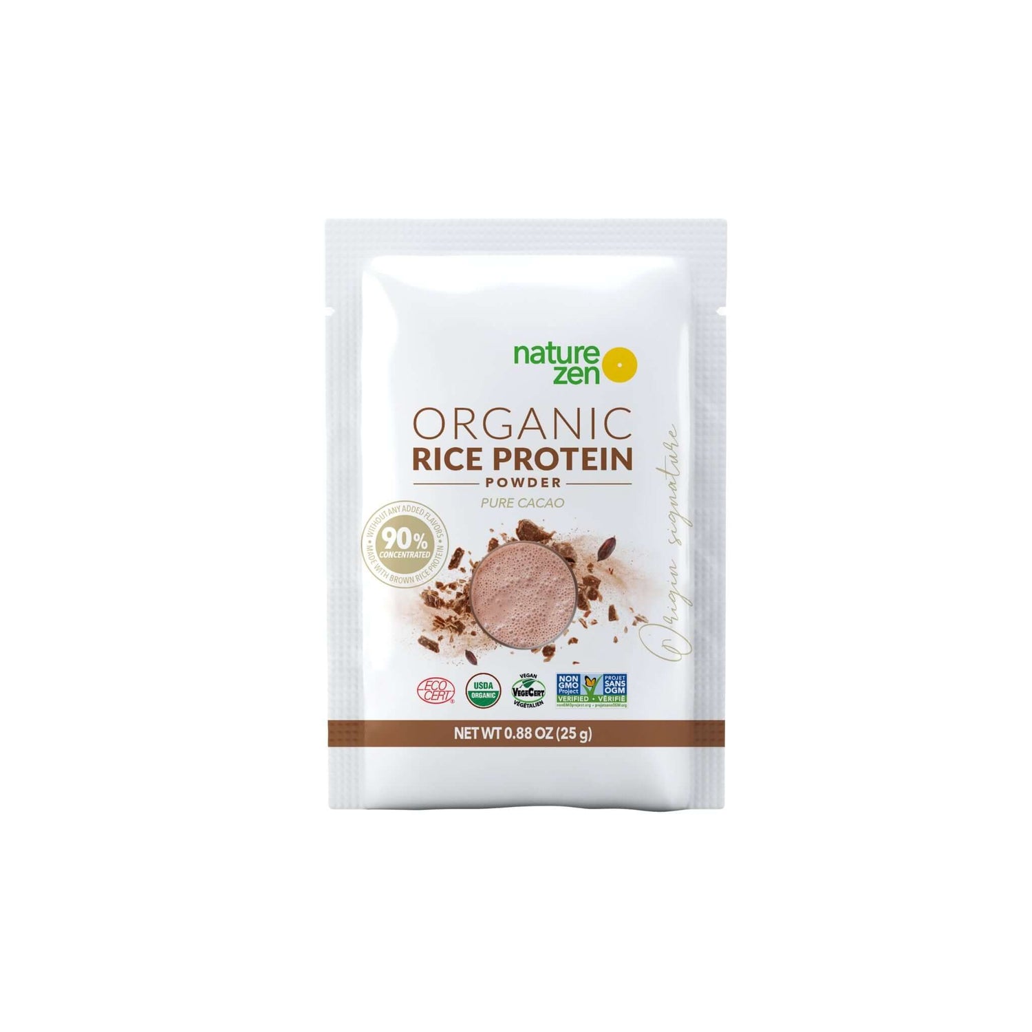 Nature Zen Origin - Organic Rice Protein Powder - Cacao (454g) mockup