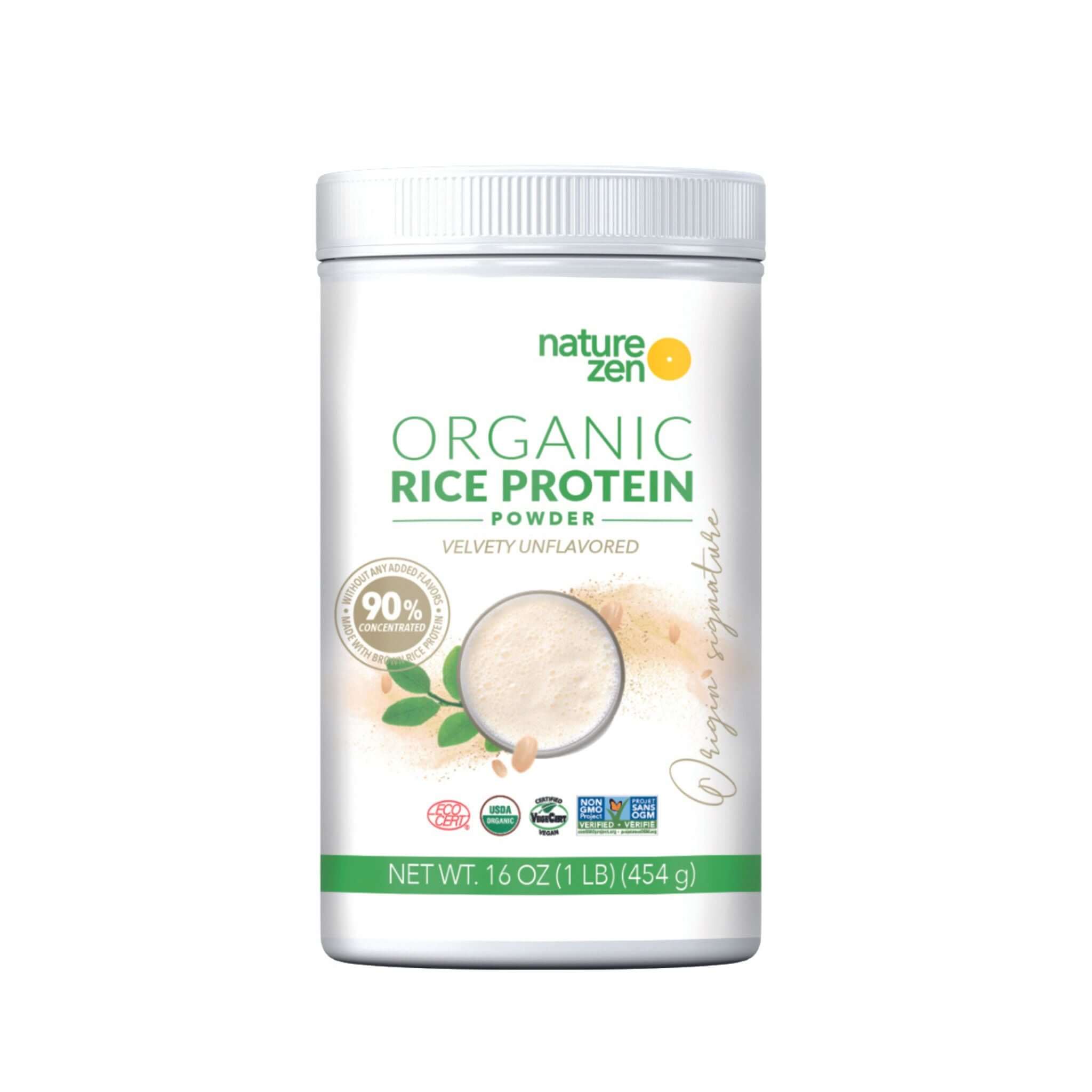 Nature Zen Origin - Organic Rice Protein Powder - Natural Velvet (454g)