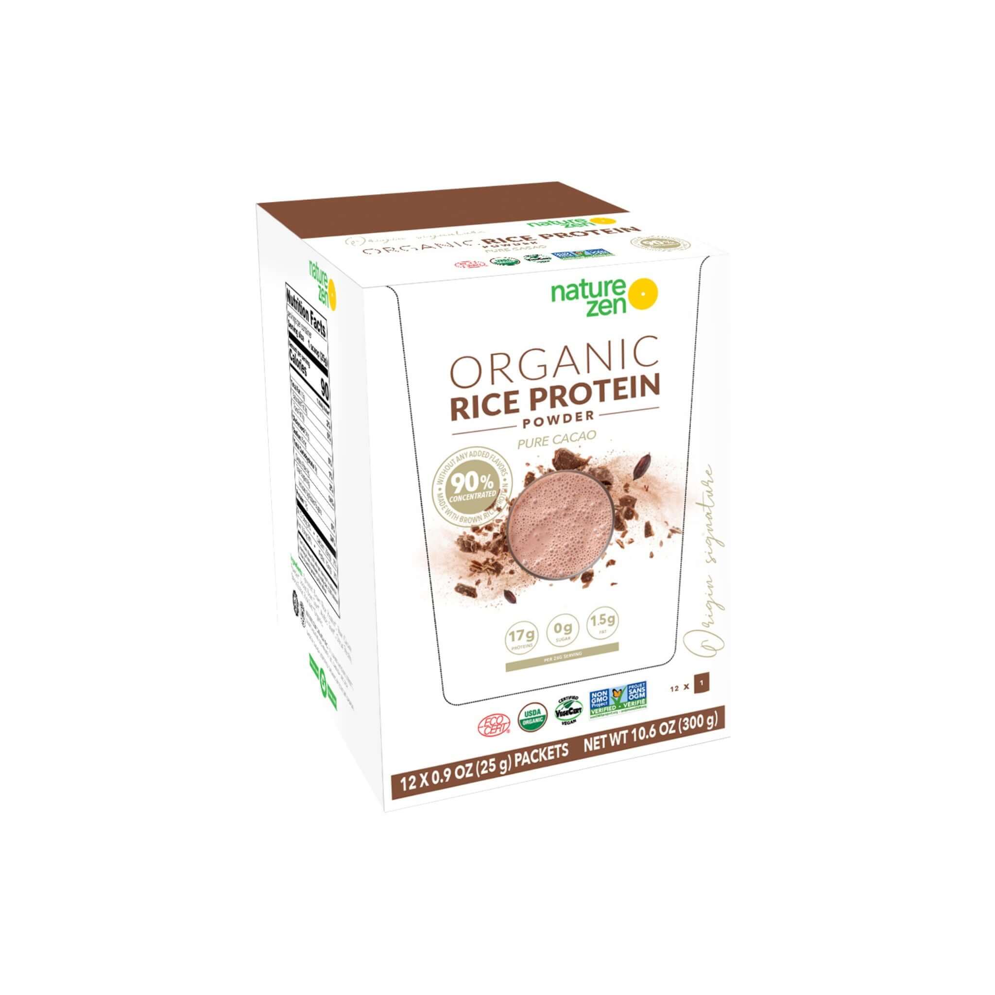  Nature Zen Origin - Organic Rice Protein Powder - Cacao (box)