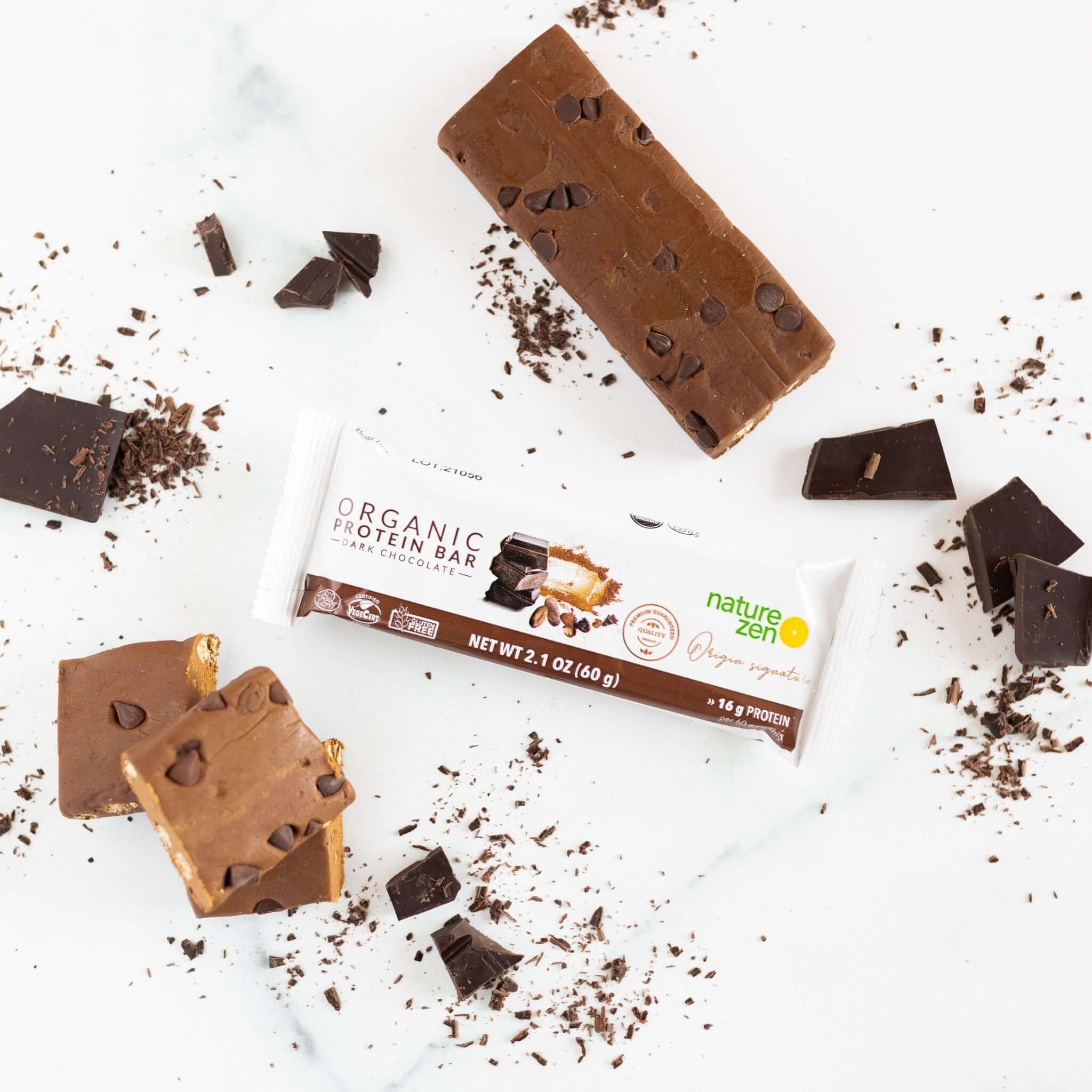 Nature Zen Organic Vegan Protein bars - Chocolate [nut free] protein bar