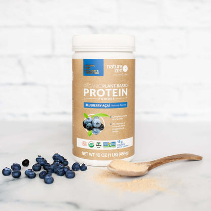  Nature Zen Essentials - Organic Plant-Based Blueberry-Açaï Protein Powder (blueberries)