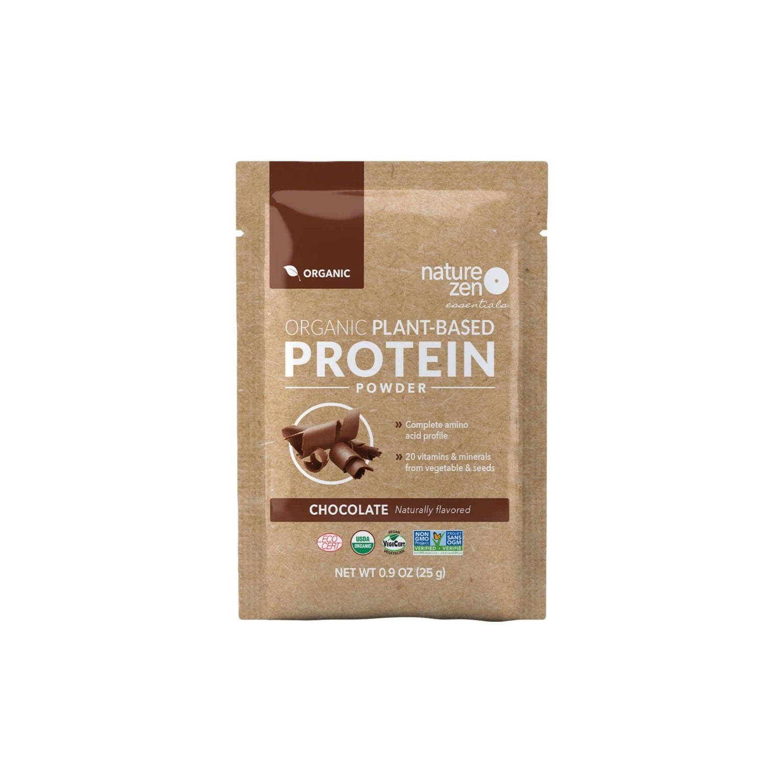  Nature Zen Essentials - Organic Plant-Based Chocolate Protein Powder (bag)