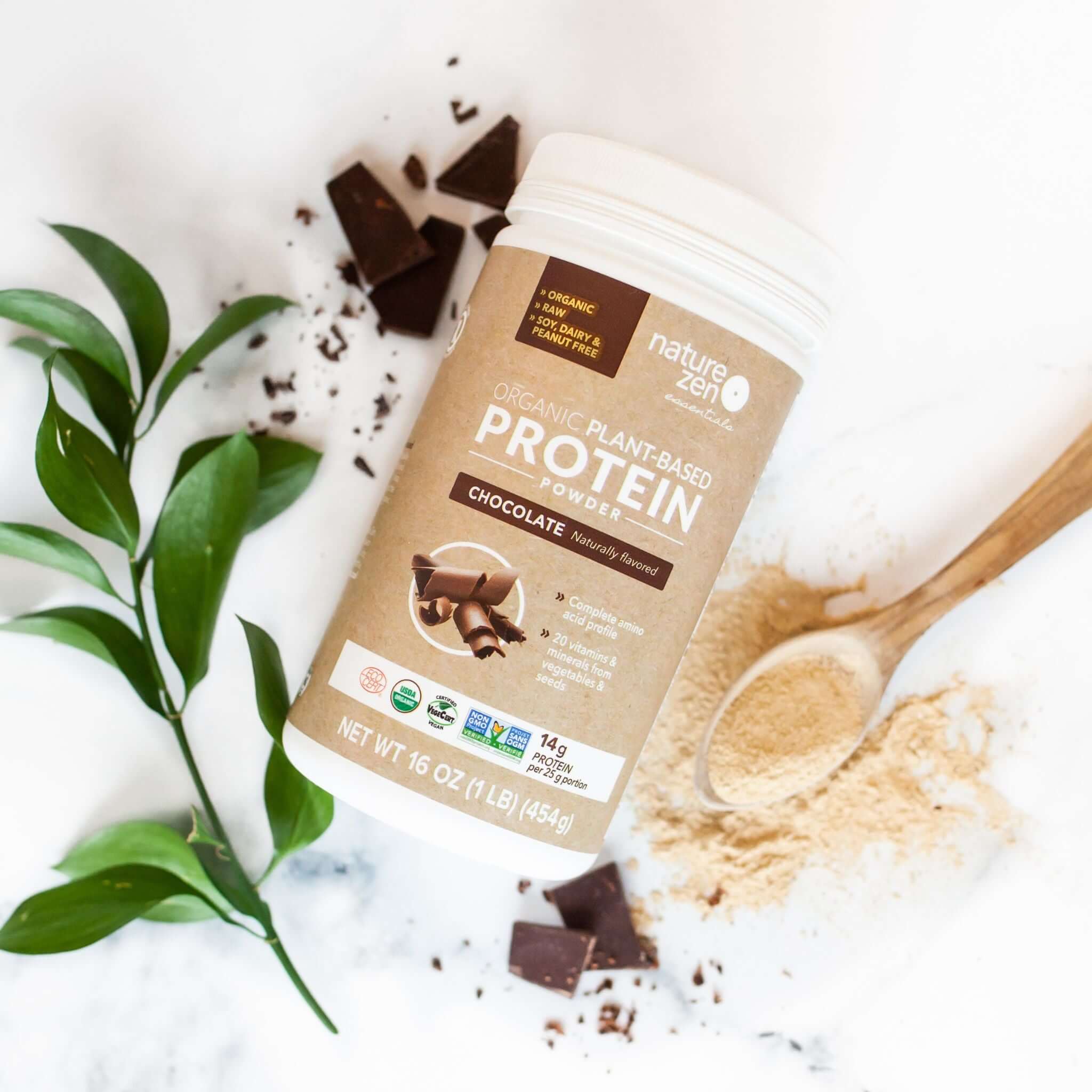 Nature Zen Essentials - Organic Plant-Based Chocolate Protein Powder (choco travel box)