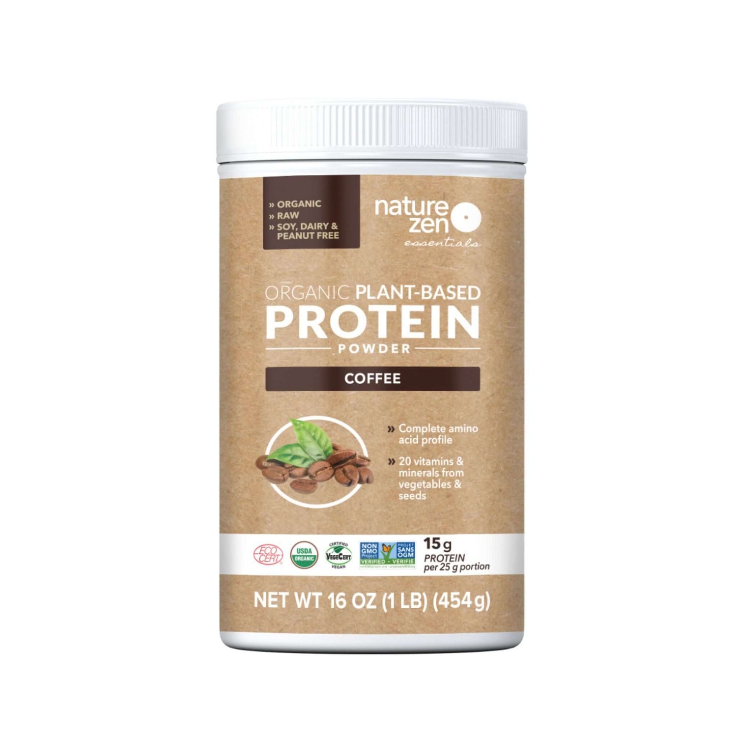  Nature Zen Essentials - Organic Plant-Based Coffee Protein Powder