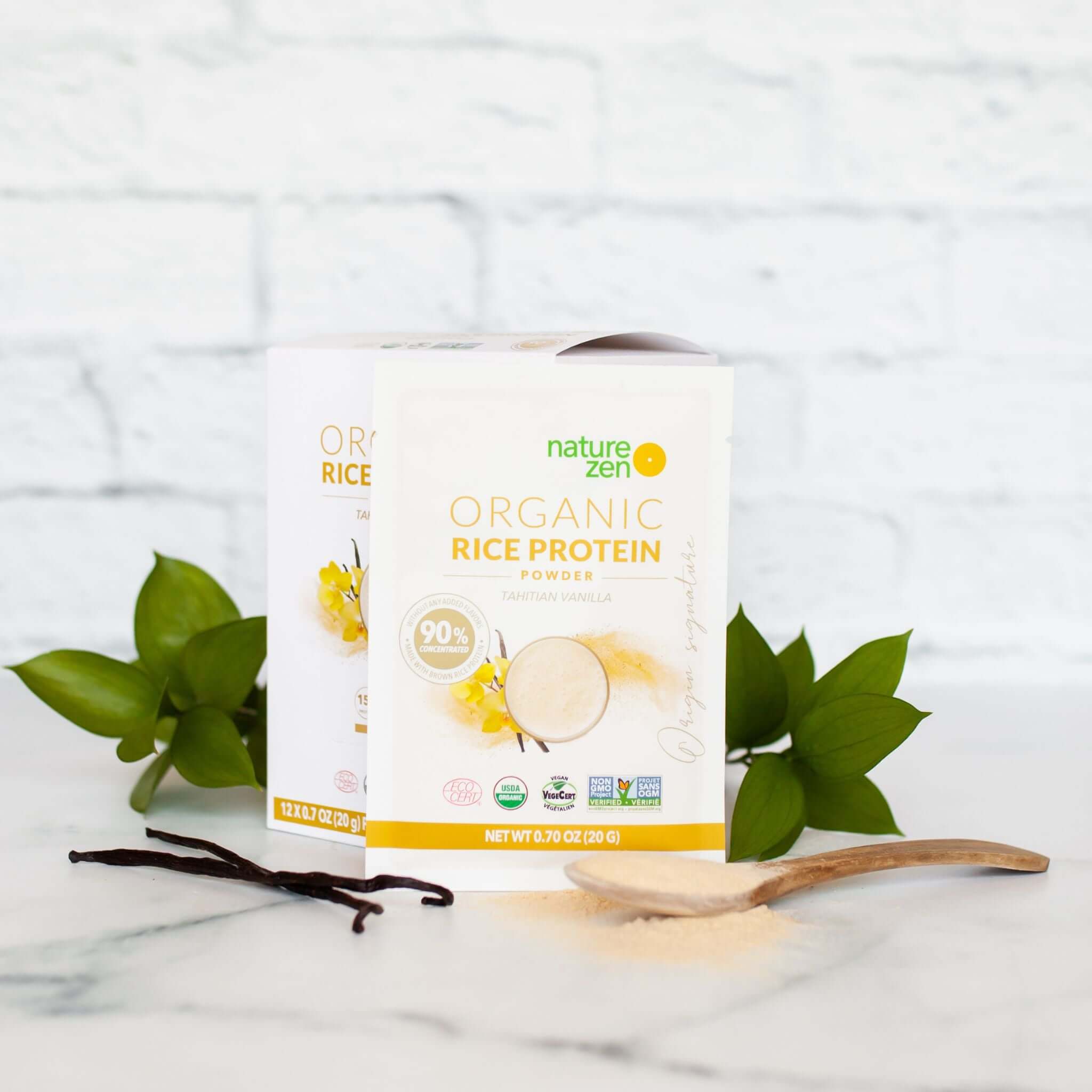 Nature Zen Origin - Organic Rice Protein Powder - Tahitian Vanilla